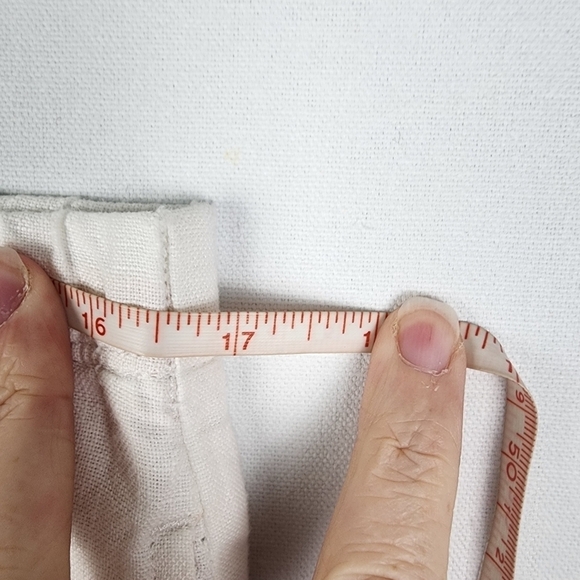 J Jill White Pull On 100% Linen Straight Leg Pants SIZE Small - Picture 3 of 6